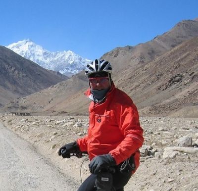 Trevor Best Cycling on the  tour with redspokes